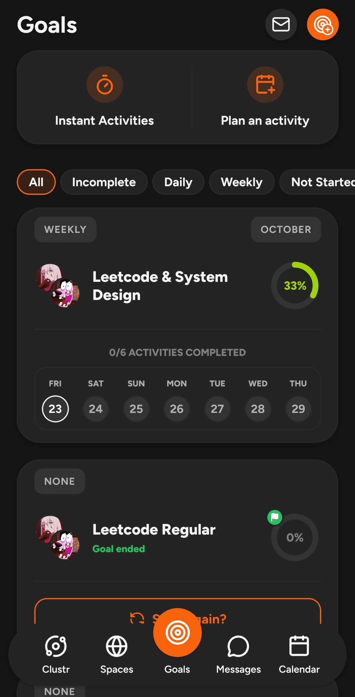 Clustr screenshot 2