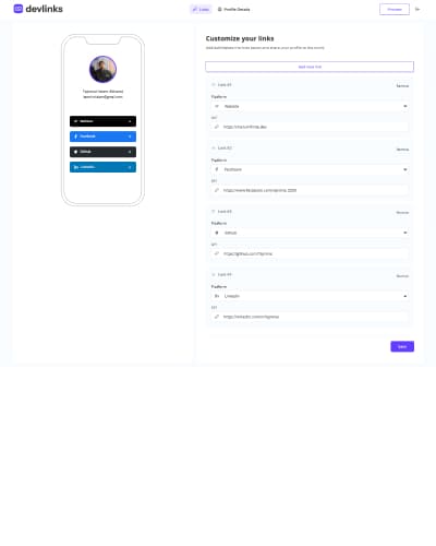devLinks preview